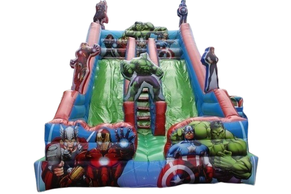 Vente château gonflable toboggan Super héros