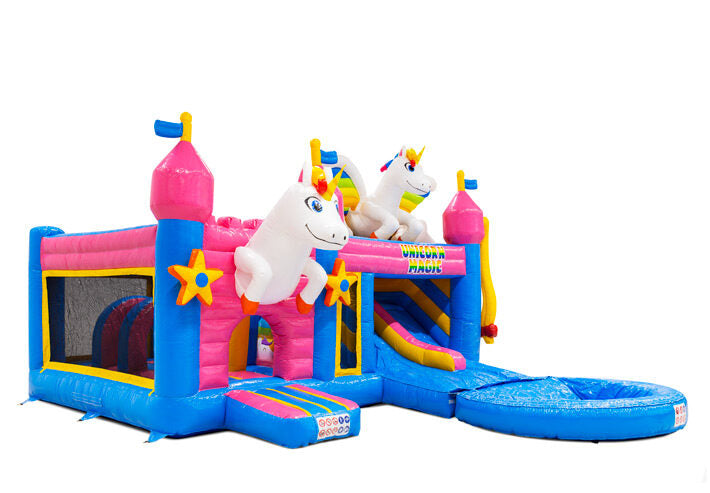 Vente Château Gonflable Multiplay Double Toboggan Licorne
