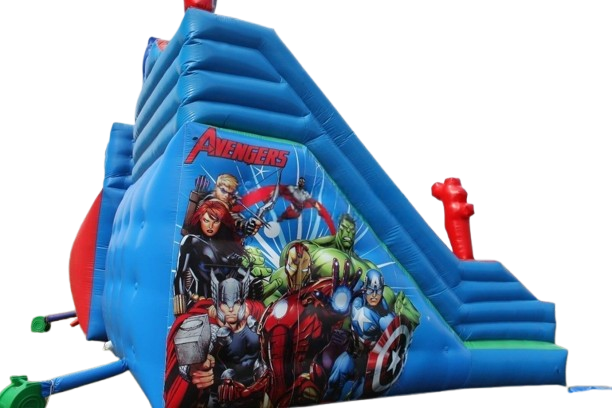Vente château gonflable toboggan Super héros