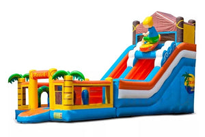 Vente château gonflable toboggan Surf Beach