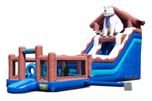 Vente château gonflable toboggan Ours polaire
