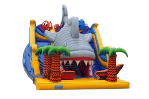 Vente château gonflable toboggan Requin