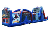 Vente château gonflable parcours d'obstacles Spiderman