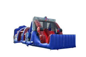 Vente château gonflable parcours d'obstacles Spiderman