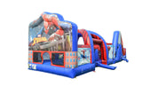 Vente château gonflable parcours d'obstacles Spiderman
