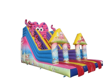 Vente château gonflable toboggan monde sous marin