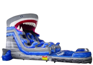 Vente château gonflable toboggan aquatique requin