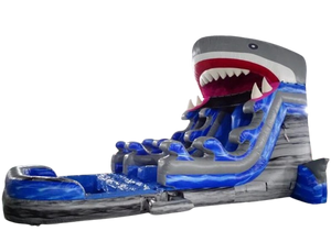 Vente château gonflable toboggan aquatique requin