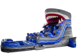 Vente château gonflable toboggan aquatique requin