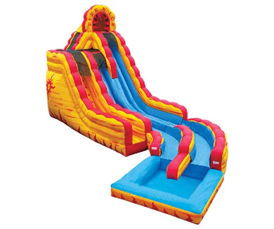 Vente château gonflable toboggan aquatique Fire splash