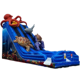 Vente château gonflable toboggan océan pieuvre