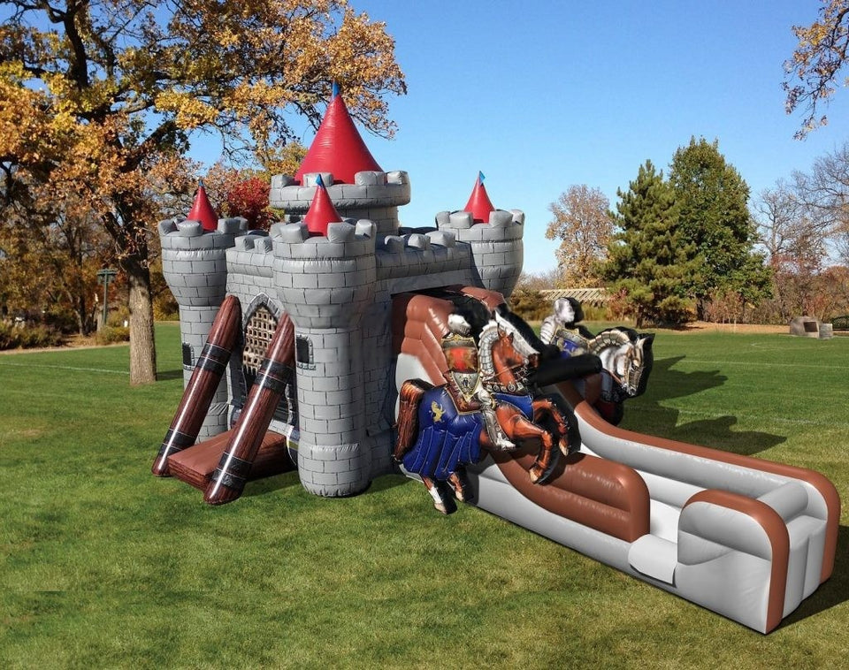 Vente château gonflable toboggan château chevalier