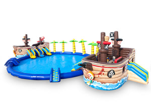 Vente château gonflable géant aquatique combat pirates