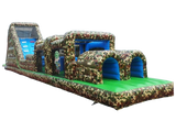 Vente château gonflable parcours d'obstacles camouflage