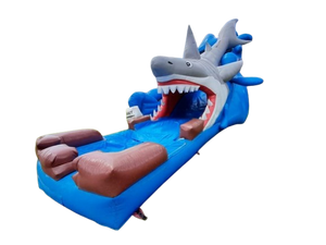 Vente château gonflable toboggan aquatique requin