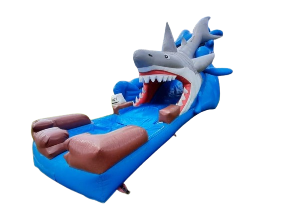 Vente château gonflable toboggan aquatique requin