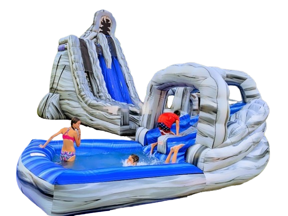 Vente château gonflable toboggan aquatique Rock twist