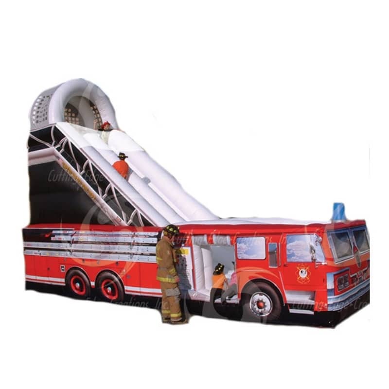 Vente toboggan gonflable camion de pompier