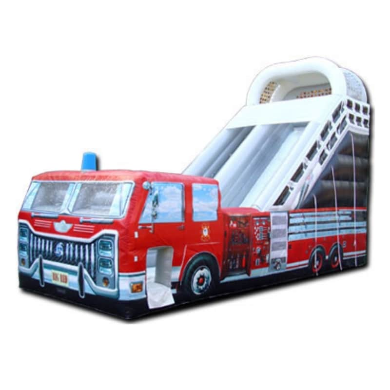 Vente toboggan gonflable camion de pompier