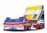 Vente château gonflable toboggan pompier