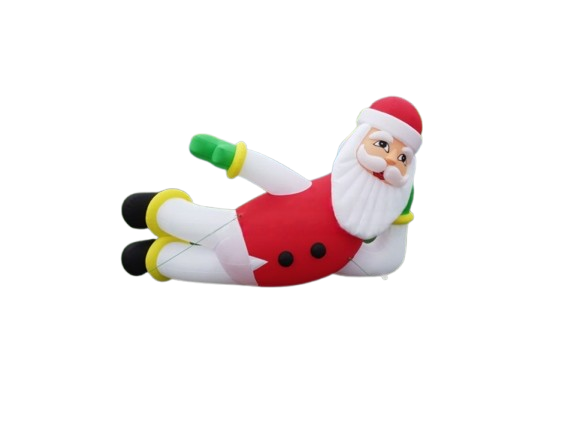 Vente structure gonflable décorative Père noël couché