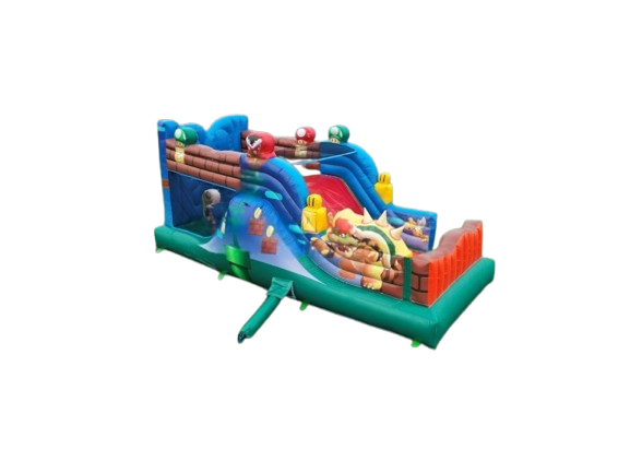 Vente château gonflable parcours d'obstacles Mario