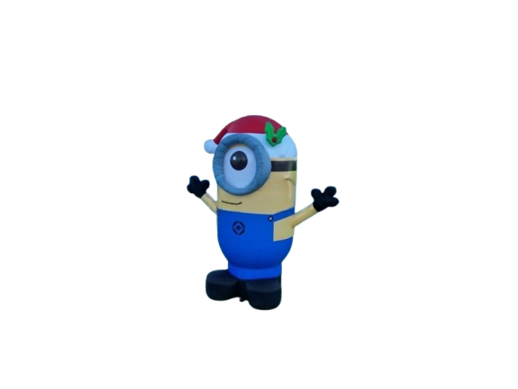 Vente structure gonflable décorative les minions Noel