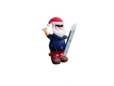 Vente structure gonflable décorative père noël Ski