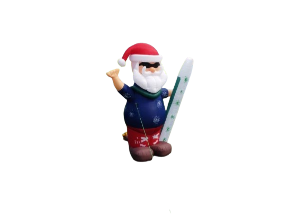 Vente structure gonflable décorative père noël Ski