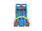 Vente château gonflable toboggan Schtroumpfs