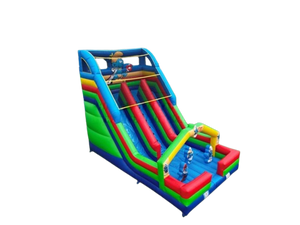 Vente château gonflable toboggan Schtroumpfs