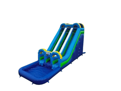 Vente château gonflable toboggan aquatique double