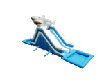 Vente château gonflable toboggan aquatique requin