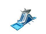 Vente château gonflable toboggan aquatique requin