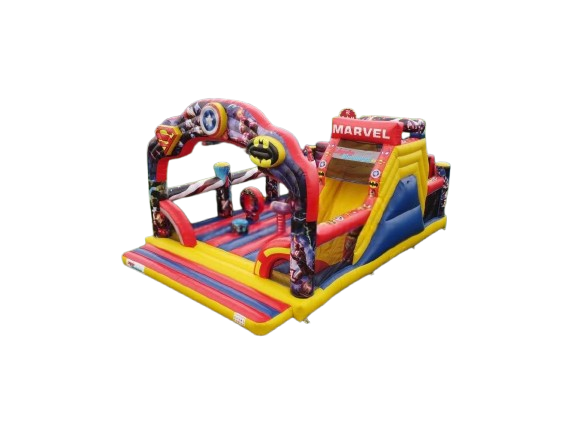 Vente château gonflable toboggan Marvel