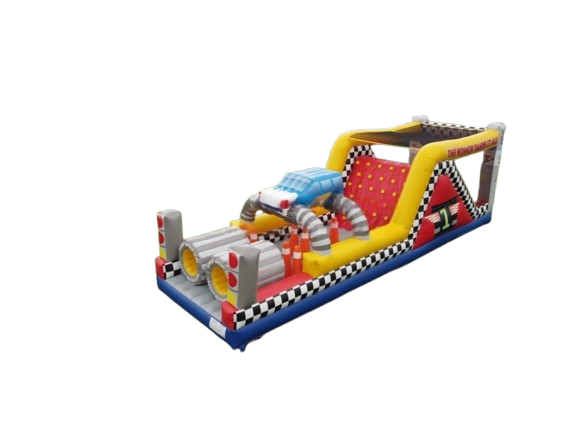Vente château gonflable parcours d'obstacles voiture