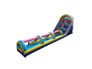 Vente château gonflable toboggan aquatique arc en ciel