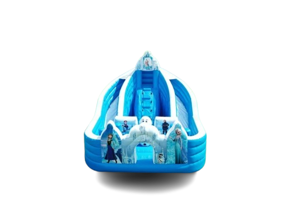 Vente château gonflable toboggan la reine des neiges