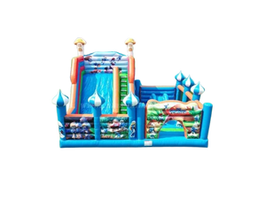 Vente Château gonflable multiplay "Schtroumpfs"