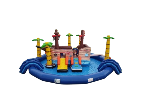 Vente château gonflable géant aquatique pirate