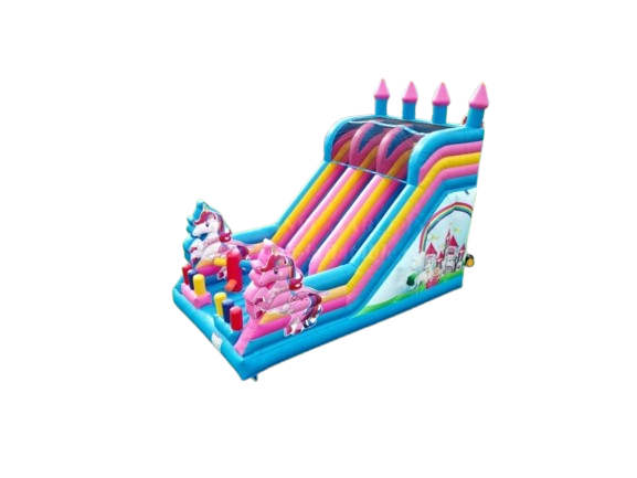 Vente château gonflable toboggan licorne