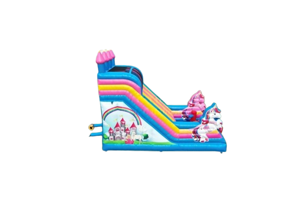 Vente château gonflable toboggan licorne
