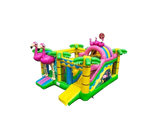 Vente château gonflable multiplay "jungle flamant rose"