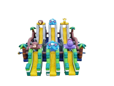 Vente château gonflable toboggan jungle city