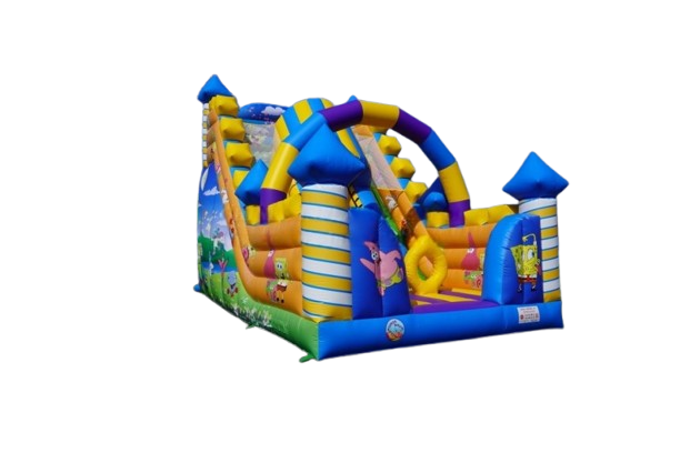 Vente château gonflable toboggan Bob l'éponge