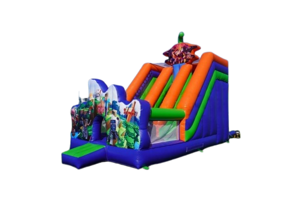 Vente château gonflable toboggan Minecraft