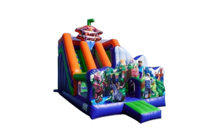 Vente château gonflable toboggan Minecraft