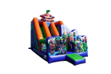 Vente château gonflable toboggan Minecraft