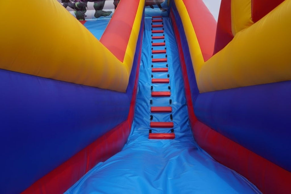 Vente château gonflable toboggan Super héros