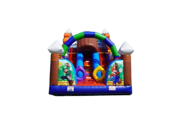 Vente château gonflable toboggan Mario